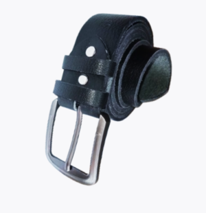 Rough Edges Genuine Cow Leather Belt Fully Grain Black Color