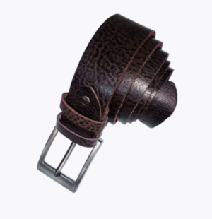 Rough Edges Genuine Cow Leather Belt Fully Grain Dark Brown Color